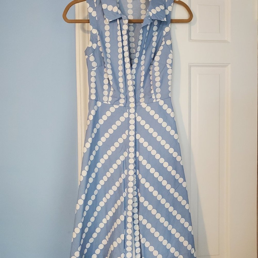 Boden sleeveless cotton buttondown shirtdress size 2